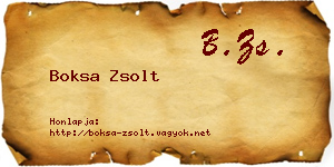 Boksa Zsolt névjegykártya