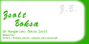 zsolt boksa business card
